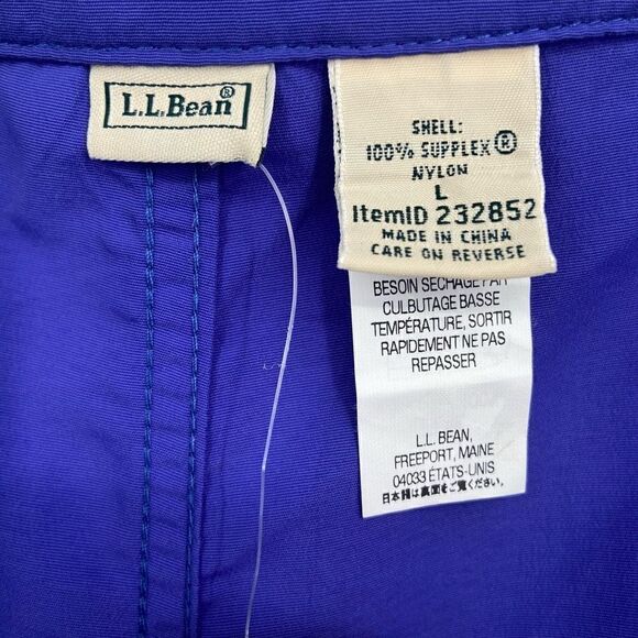 LL Bean SunSmart Outdoor Shorts NWT Blue Large - Picture 2 of 7
